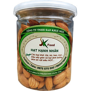 250g Hạt Hạnh Nhân Lõi Đã Tách Vỏ Sấy Chín Thơm Ngon Hiệu SK FOOD