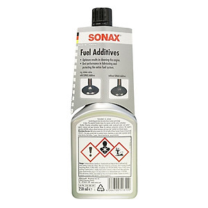 Phụ gia xăng cho ô tô Sonax 515100 250ml - tặng 1 khăn 3M màu ngẫu nhiên - làm sạch hệ thống xăng, tẩy sạch carton, kim phun, đầu xi lanh, tiết kiệm nhiên liệu