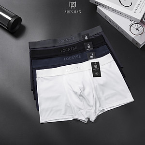 Quần boxer nam, combo quần lót đùi nam cao cấp chất thun lạnh kháng khuẩn co giãn 4 chiều phong cách nam tính - LOCATSE -
