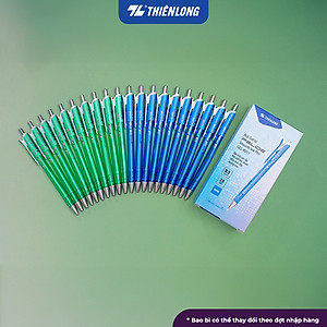 Combo 20 Bút Gel B Thiên Long GEL-B011 ngòi 0,5mm mực xanh đỏ đen kiểu dáng đơn giản có đệm mềm giúp cầm tay êm