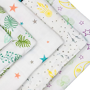 Bộ 10 cái khăn sữa vải sợi tre cho bé 25x25 Mamaru MA-KS25X25 - Diệt khuẩn, hút ẩm tốt, kháng tia UV