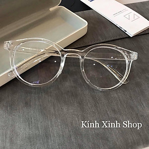 Kính Giả Cận, Gọng Kính Cận Nam Nữ Mắt Tròn Trong Suốt Chống Tia Bức Xạ Uv, Chống Ánh Sáng Xanh - KÍNH XINH SHOP