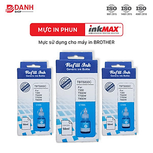 Bộ 4 màu - Mực nước inkMAX / Mực màu inkMAX dùng cho máy in phun Brother T300, T310,T500, T510W, T700, T710W, T810W, T910W, T4000, T4500DW