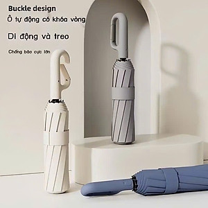 Ô Dù Gấp Gọn 10 Nan Kép - Chắc Chắn, Chống Lật, Tay Cầm Thông Minh, Chống Tia UV 99% - HÀNG CHÍNH HÃNG MINIIN