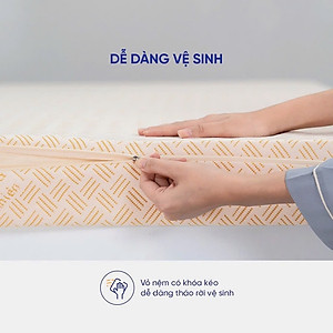 Nệm Cao Su Kim Cương Happy Gold KCCS1815 (180 x 200 x 15 cm)