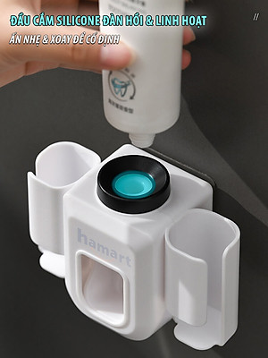 Giá Để Bàn Chải Điện Nặn Kem Đánh Răng Dán Tường Phòng Tắm Treo Đa Năng Siêu Dính Hamart