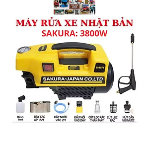 MÁY RỬA XE MÁY ÔTÔ XỊT RỬA ĐA CHỨC NĂNG MẪU MỚI ÁP LỰC MẠNH CHUẨN 