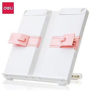 Giá đỡ sách, kẹp sách, đỡ điện thoại, ipad để bàn học Deli - Chống cận thị, chống gù lưng - Thiết kế thông minh tiện dụng dành cho bé - Màu xanh / màu hồng - 70531