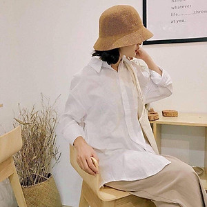 Mũ Cói Chữ M Phong Cách Hàn Quốc Siêu Hot