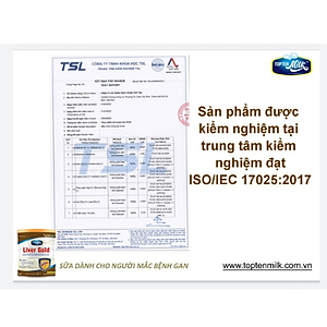 Sữa dinh dưỡng cho gan ,mát gan giải độc liver gold 800g topten milk