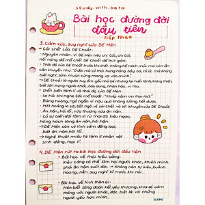 Sổ takenote văn 6, sổ tay ghi chép giúp học tốt văn 6 có 2 bản là sổ còng Binder và sổ lò xo A5 trang trí sticker