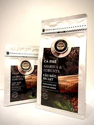 Cà phê Arabica & Robustar Cầu Đất,  Đà Lạt- 100% cà phê nguyên chất dạng rang xay 500 g