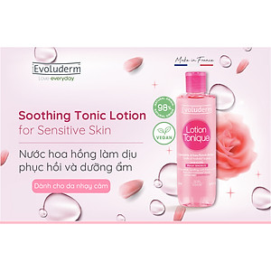 Nước hoa hồng Evoluderm se khít lỗ chân lông, dưỡng ẩm & làm sạch 250ml