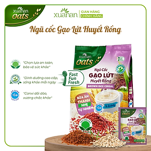 Ngũ Cốc Gạo Lứt Huyết Rồng Xuân An [ít đường] Túi 400G {25g*16 gói}(Tặng Kèm 1 Túi Yến Mạch 150G)