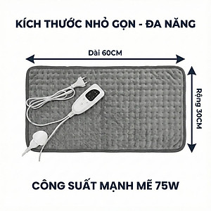 Đệm sưởi Kachi MK363 chăn điện mùa đông - Hàng chính hãng
