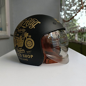 Mũ bảo hiểm Royal kính âm M139 tem V5 đen