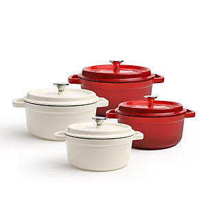 Nồi gang tráng men 2 tay cầm LocknLock CIC2405