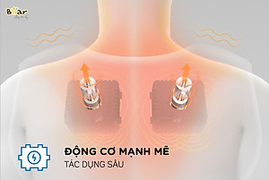 Máy Massage Cổ Vai Gáy, Máy Đấm Lưng Bear AMQ-A01X1 Gồm 4 Kỹ Thuật Đấm Lưng Gồm 16 Cường Độ Massage Như Người Thật - Hàng Chính Hãng