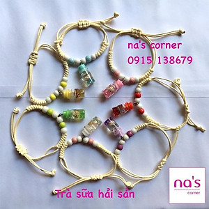 Vòng tay trà sữa cute handmade