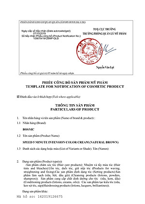 Kem Nhuộm Phủ Bạc 5 Phút BOSNIC 500ML