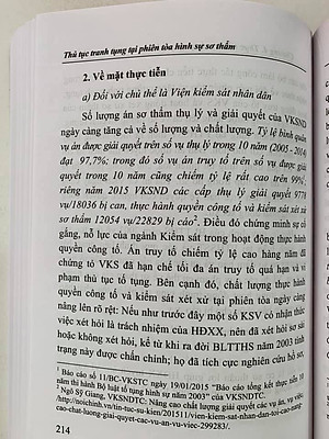 Thủ tục tranh tụng tại phiên toà hình sự sơ thẩm (tái bản lần thứ nhất)