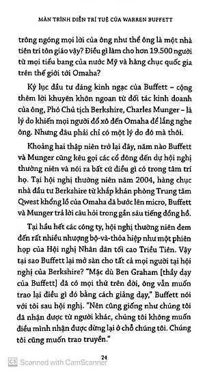 Sách Màn Trình Diễn Trí Tuệ Của Warren Buffett - Những Câu Chuyện Tại Hội Nghị Thường Niên Berkshire Hathaway
