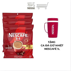 [Tặng Ấm giữ nhiệt có quai (Tết 26) NESCAFE 1L ] Combo 3 Bịch NESCAFE 3IN1 Công thức cải tiến - VỊ NGUYÊN BẢN Bịch 46 gói