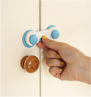 Combo 4 Khóa tủ lạnh, chốt an toàn tủ lạnh, ngăn kéo, tủ đồ. Khóa cửa tủ an toàn cho bé. Chất liệu nhựa cao cấp