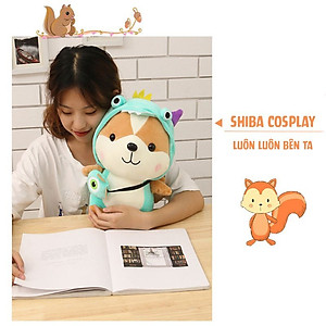 Gấu bông chó Shiba cosplay 25cm cao cấp - Đồ chơi thú nhồi bông chó Shiba cosplay bông gòn mềm mịn, bền đẹp, dễ sử dụng và an toàn cho trẻ nhỏ