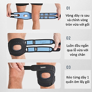 Đai bảo vệ đầu gối đệm kép chuyên nghiệp AOLIKES A-7927 thoáng khí, hấp thụ sốc, đa năng cho mọi hoạt động