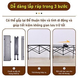Bàn cắm trại gấp màu đen model TSD,có nhiều Size:53,95,120cm,đa năng,dễ mang theo, dã ngoại,có thể gập lại