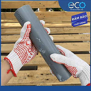 Găng tay bảo hộ sợi phủ hạt nhựa 70g sợi cao cấp chống trơn trượt độ bám cao