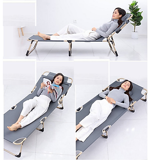 Ghế xếp thành giường, Vải lưới thoáng khí, Khung kim loại sơn tĩnh điện bền bỉ - NIKITA