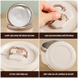 Set 3 Hộp Đựng Cơm Giữ Nhiệt Hộp Đựng Cơm Văn Phòng Chất Liệu Inox 304 Có Kèm Phụ Kiện Thìa Và Đũa