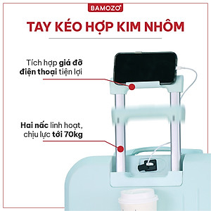 Vali du lịch BAMOZO cao cấp 8812 vali kéo nhựa được bảo hành 5 năm
