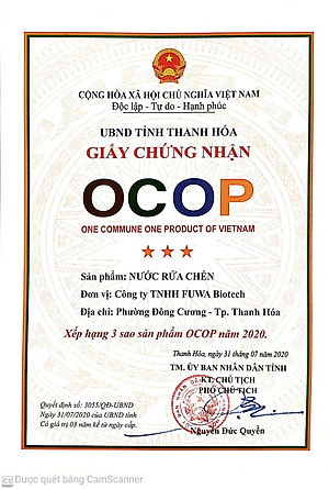 Nước rửa chén hữu cơ enzyme sinh học dứa Fuwa3e 3.8L