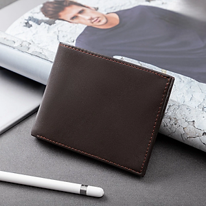 Bóp nam da bò - Ví da Nappa cao cấp tặng kèm hộp và túi sang trọng - Alpha 001