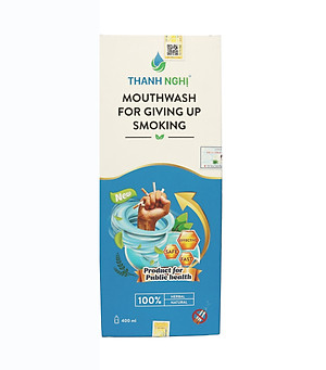 Nước Súc Miệng Cai Thuốc Lá, Thuốc Lào Thanh Nghị - Hỗ trợ cai thuốc lá hiệu quả (Mẫu mới) 01 chai x 400ml