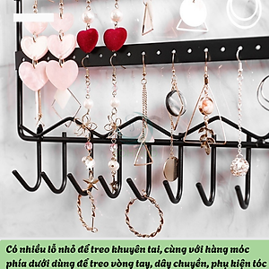 Giá Treo Trang Sức Hình Móc Áo Đa Năng- Kệ Treo Khuyên Tai, Vòng Tay, Dây Chuyền Gắn Tường+ Kèm Móc Dán