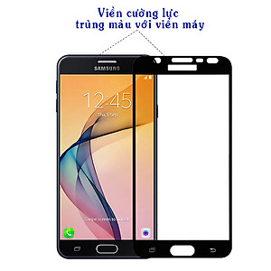 Miếng Dán Cường Lực cho Samsung Galaxy J7 Prime - Full màn hình - Màu Đen - Hàng Chính Hãng