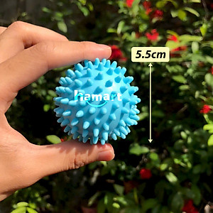 COMBO 3 Bóng Giặt Silicon Cầu Gai Chống Nhăn Quần Áo Quả Banh To 5.5CM Hamart Giặt Sạch Vượt Trội
