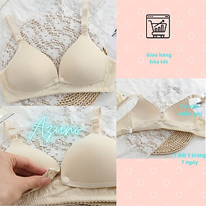 Áo lót cho con bú, áo ngực bầu và sau sinh mở cúc trước tiện lợi. chất liệu cotton co giãn không gọng đệm vừa  chống chảy xệ cho chị em sau sinh