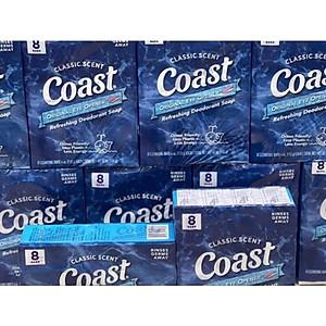 Lốc 8 Cục Xà_Bông Coast cực thơm của Mỹ (113g x 8)