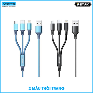 Cáp sạc nhanh 3 trong 1 Remax RC-189th chiều dài 1,2m sạc nhanh 3.1A - Hàng chính hãng
