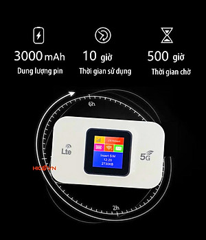 Bộ Phát Sóng WiFi Tốc Độ Cao H809Pro 4G/5G LTE 150Mbps MH LED 1.44'' Pin 3000mAh Phát Sóng Mạnh Hỗ Trợ Tất Cả Nhà Mạng
