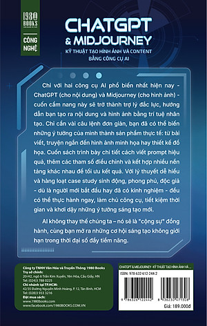 Sách ChatGPT & Midjourney – Kỹ thuật tạo content và hình ảnh bằng công cụ AI