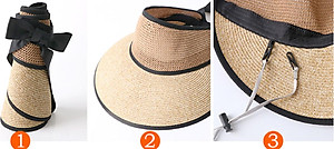 Mũ chống nắng rộng vành nửa đầu thời trang, nón chống nắng nữ phong cách Hàn
