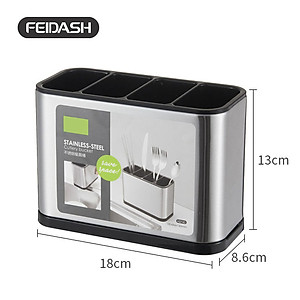 Hộp Đựng Dao Dĩa Đũa Bằng Thép Không Gỉ Cao Cấp Thương Hiệu FEIDASH 