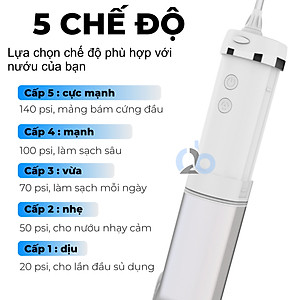 Tăm nước cầm tay H2ofloss HF-10, phiên bản tăm nước mini nhỏ gọn chỉ 14.5 cm dành cho người di chuyển nhiều