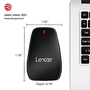 Đầu đọc thẻ Lexar Professional CFexpress Type B USB 3.2, tốc độ truyền nhanh, kích thước nhỏ gọn - Hàng chính hãng BH 5 năm